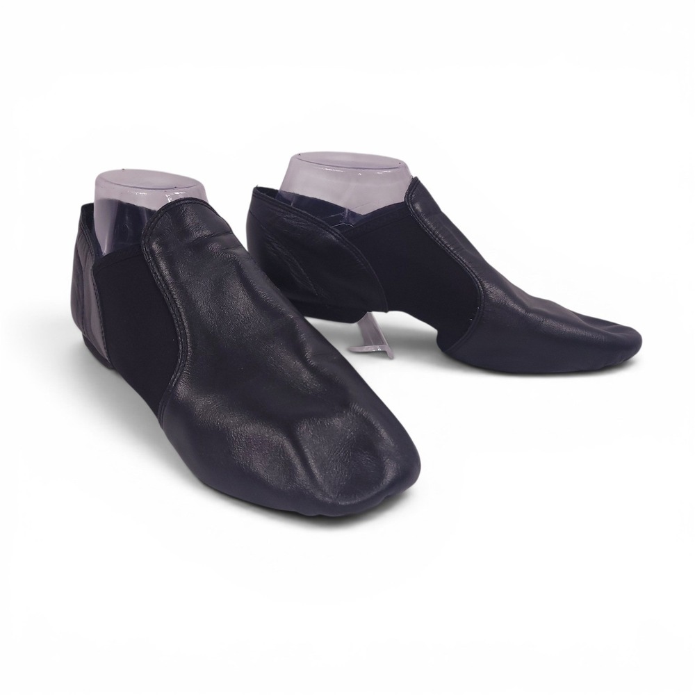 Capezio E-Series Jazz Slip On Girls Size 12M Black Excellent Leather Neoprene